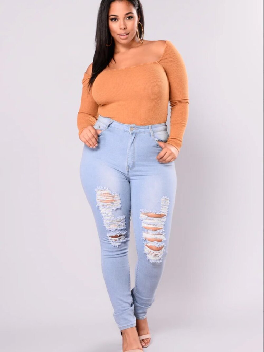 Drive To The Ocean Jeans - Light Blue Wash